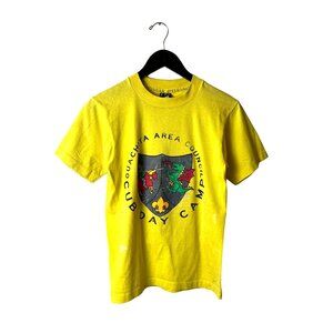Ouachita Area Council T Shirt Vintage 90s Extra Small XS Adult Yellow Graphic